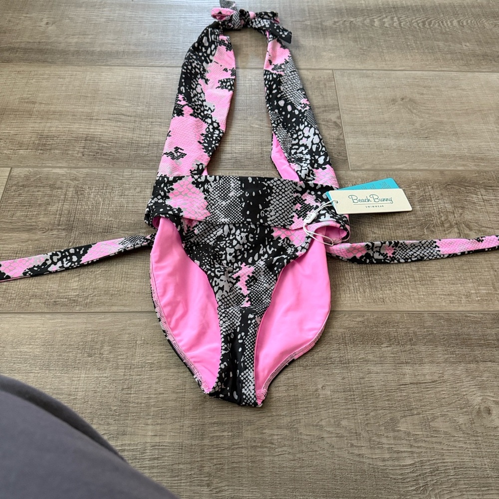 Beach Bunny women’s One Piece in Pink and Black